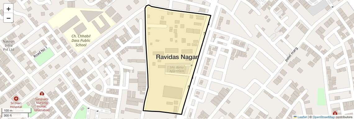 Location Map of Ravidas Nagar, Ghaziabad