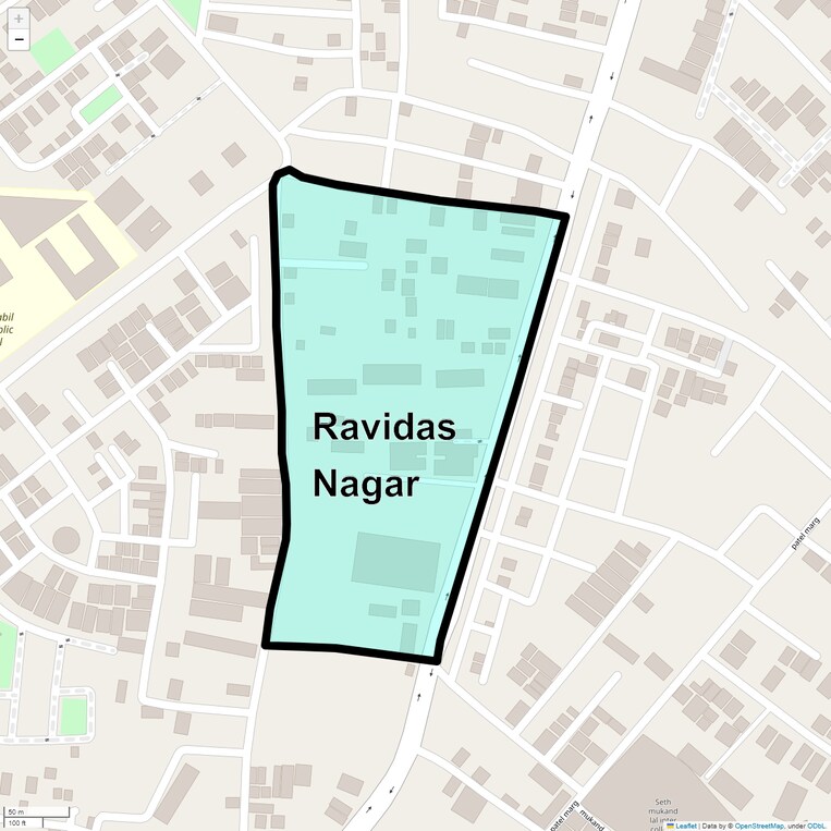 Location Map of Ravidas Nagar