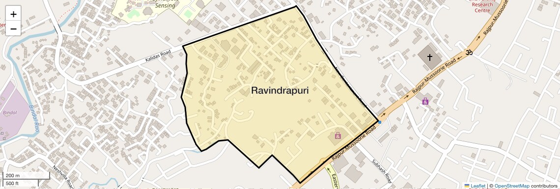 Location Map of Ravindrapuri, Dehradun