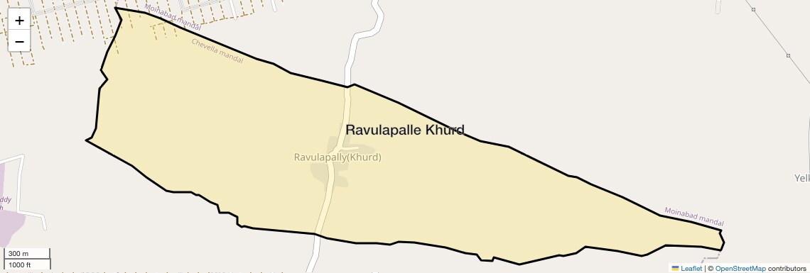 Location Map of Ravulapalle Khurd, Hyderabad