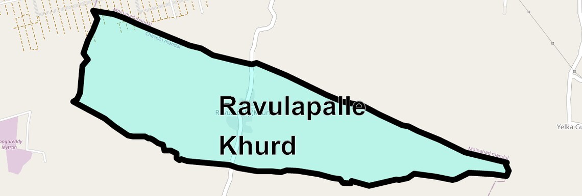 Location Map of Ravulapalle Khurd, Hyderabad