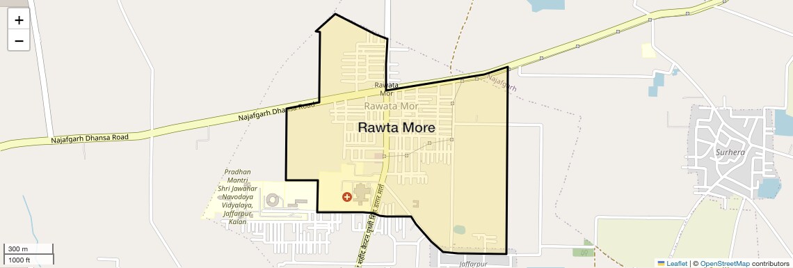 Location Map of Rawta More, Delhi