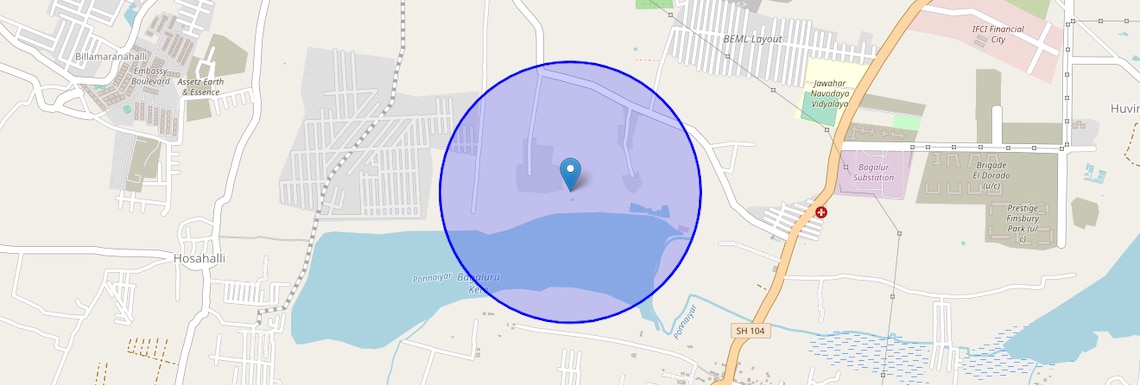 Location Map of Razack Palya, Bangalore