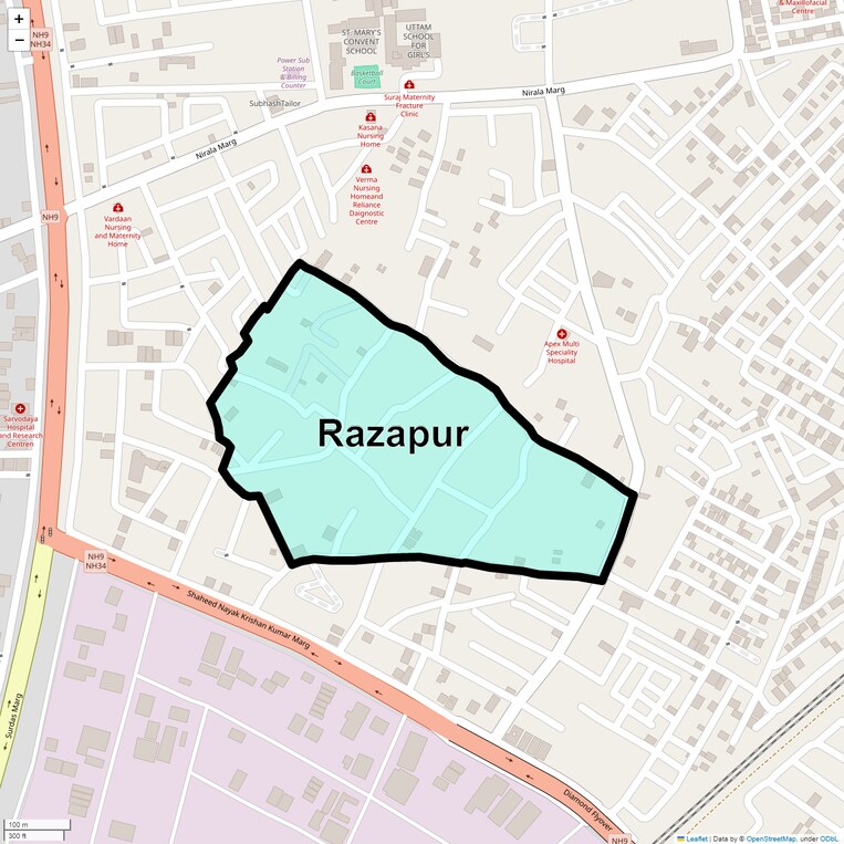 Location Map of Razapur