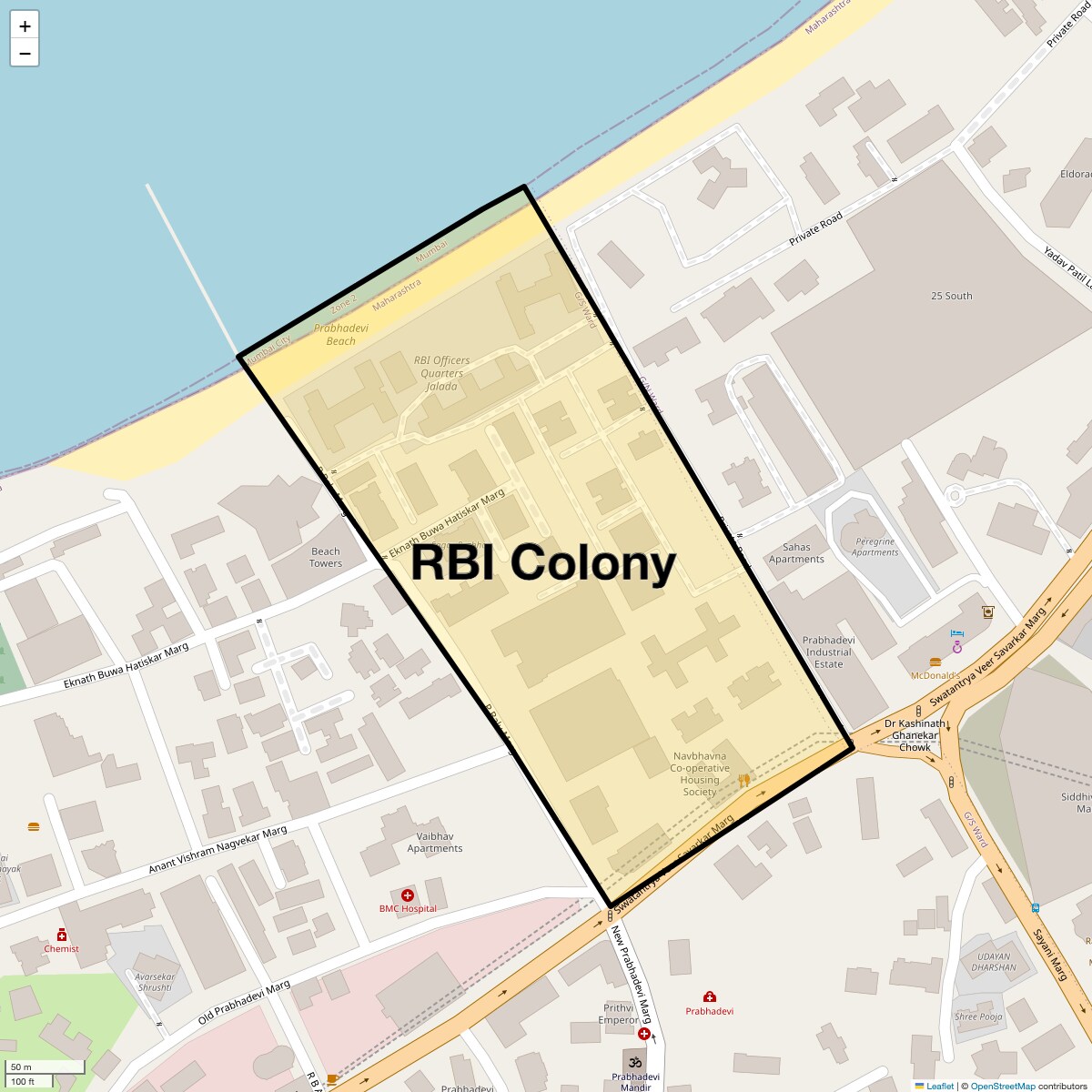 Location Map of Rbi Colony, Mumbai