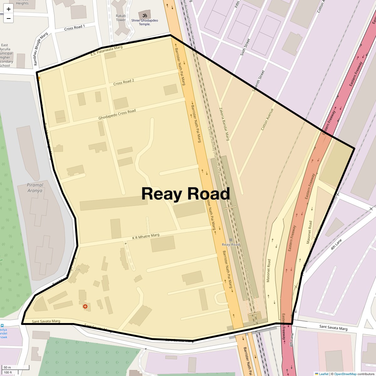 Location Map of Reay Road, Mumbai