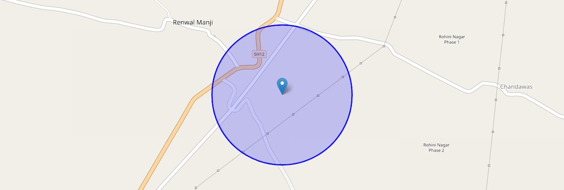 Location Map of Renwal Manji, Jaipur