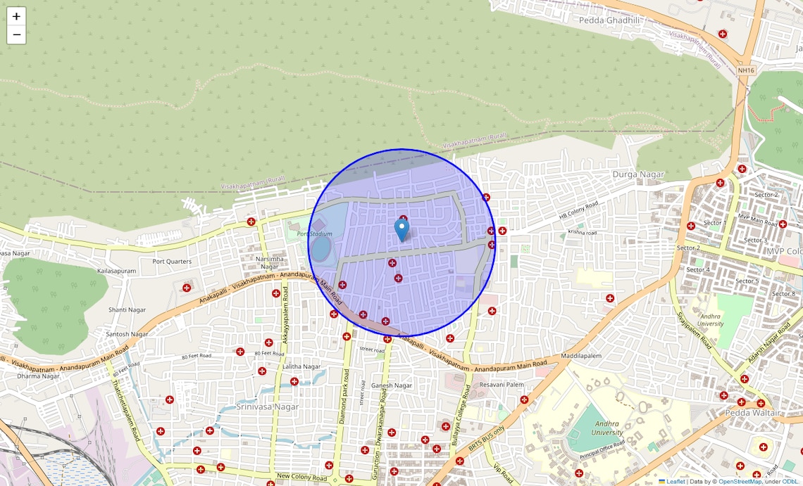 Location Map of Resavani Palem, Vizag