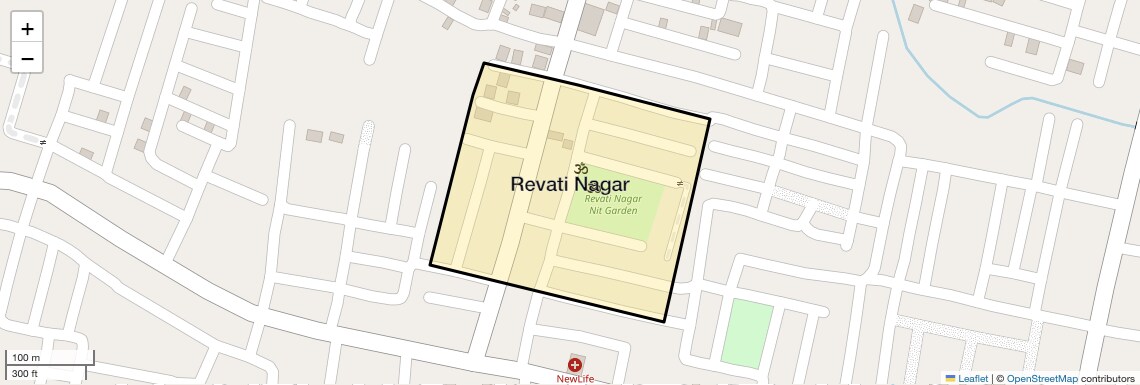 Location Map of Revati Nagar, Nagpur