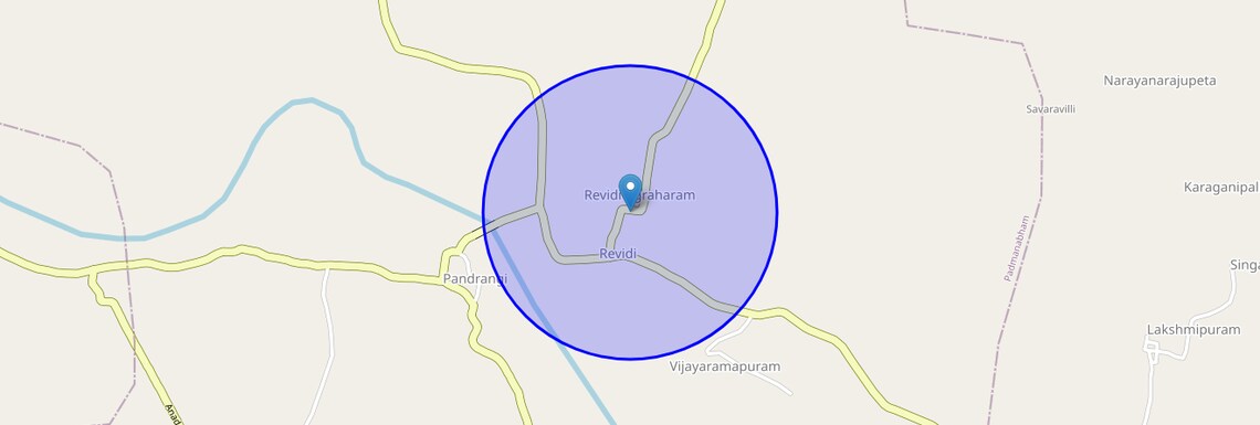 Location Map of Revidi, Vizag