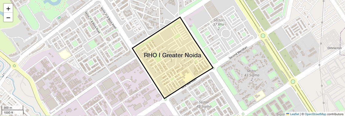 Location Map of RHO I Greater Noida, Greater Noida