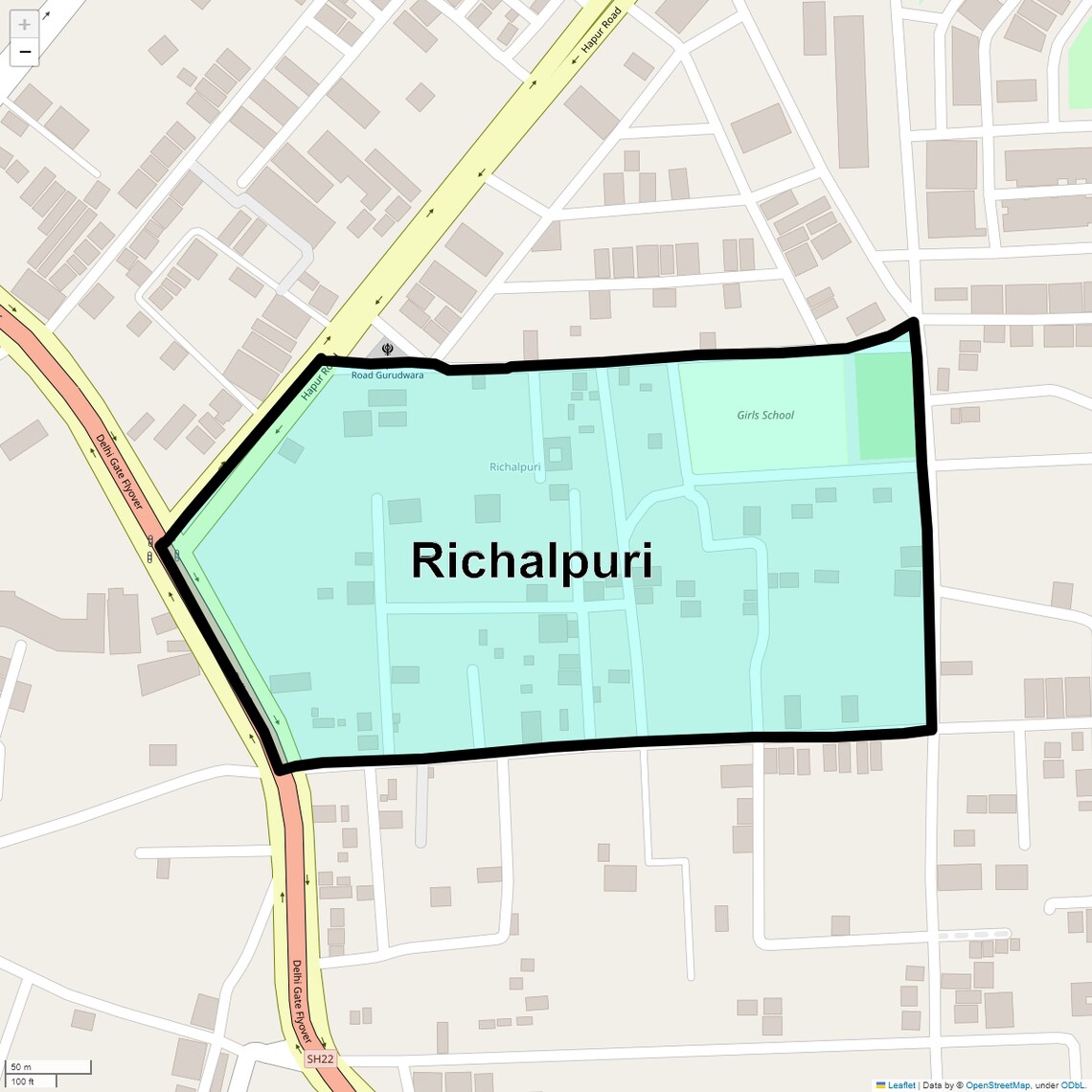 Location Map of Richalpuri, Ghaziabad