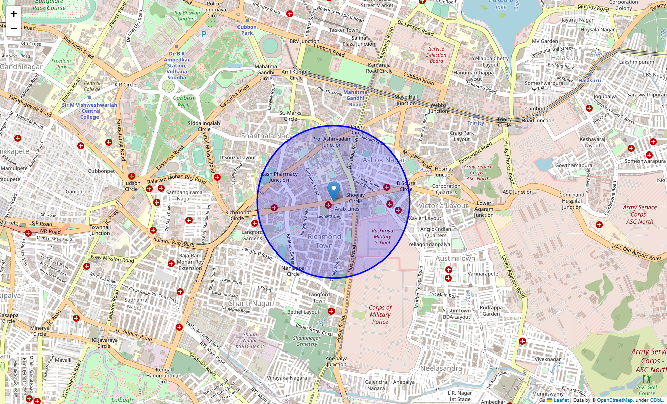 Richmond Circle, Bangalore Map, Photos and Videos, Property Rates