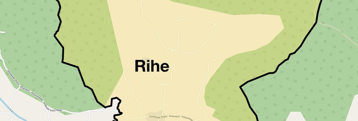 Location Map of Rihe, Pune
