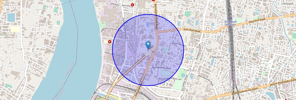 Location Map of Rishi, Kolkata