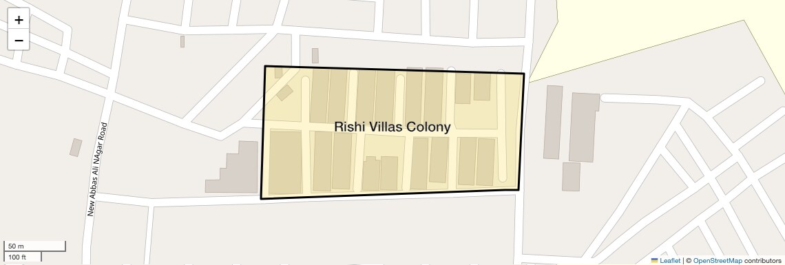 Location Map of Rishi Villas Colony, Bhopal