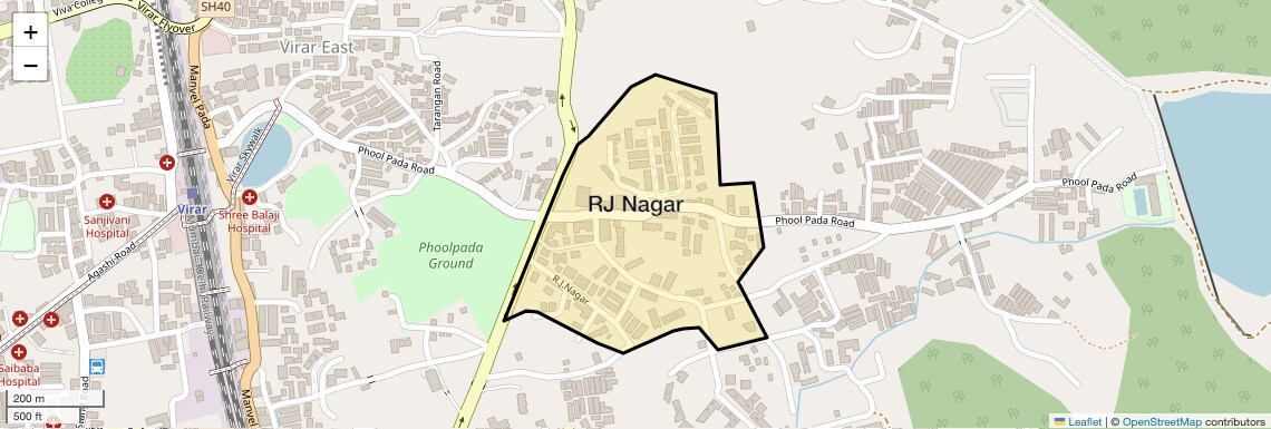 Location Map of RJ Nagar, Palghar