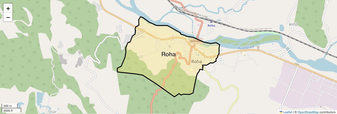Location Map of Roha, Navi Mumbai