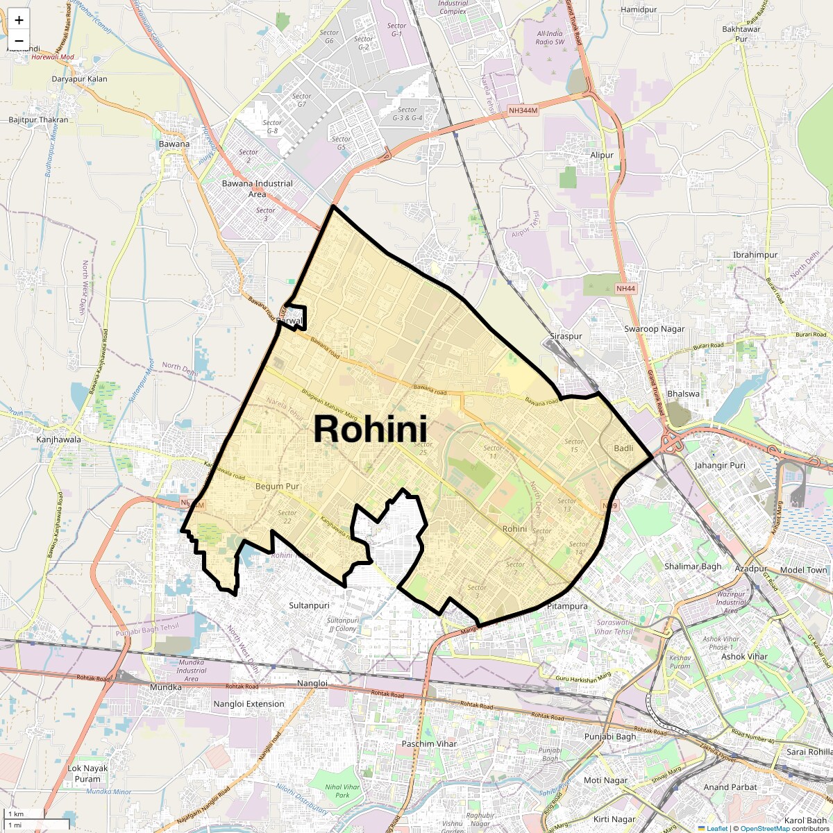 Check Time Travel of Rohini, Delhi