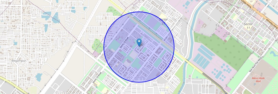 Location Map of Rohini Sector 24, Delhi