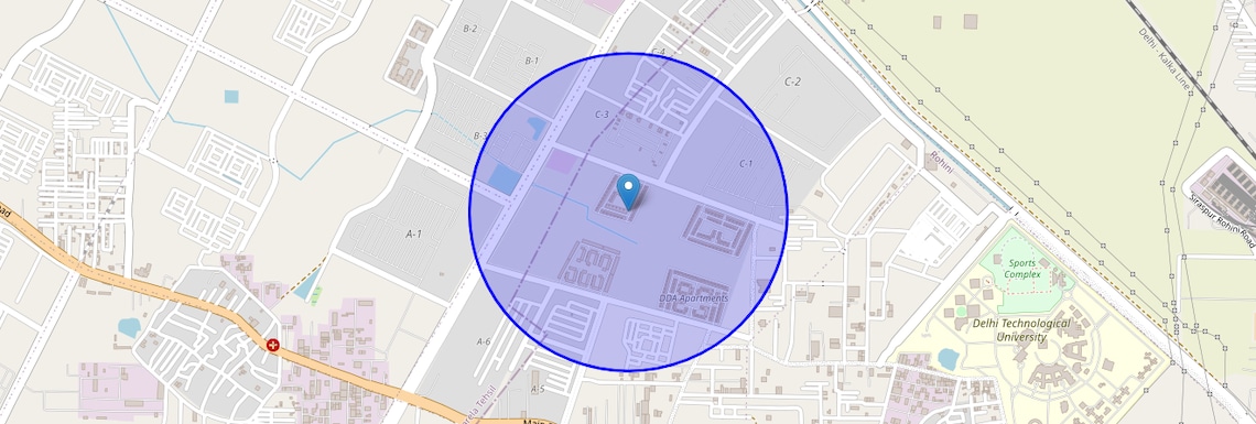 Location Map of Rohini Sector 28, Delhi