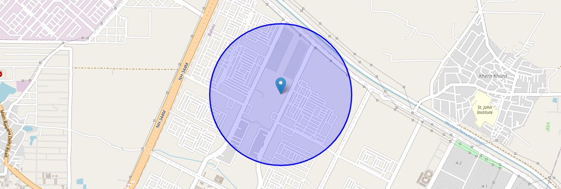 Location Map of Rohini Sector 34, Delhi