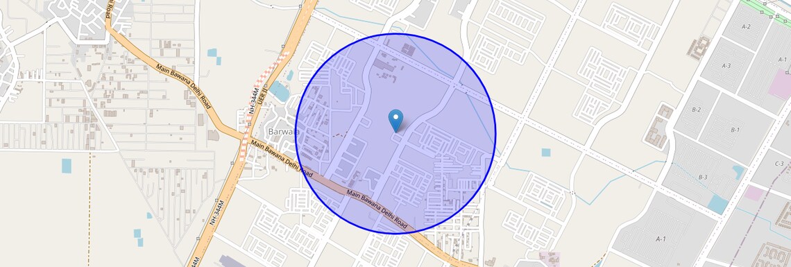 Location Map of Rohini Sector 35, Delhi
