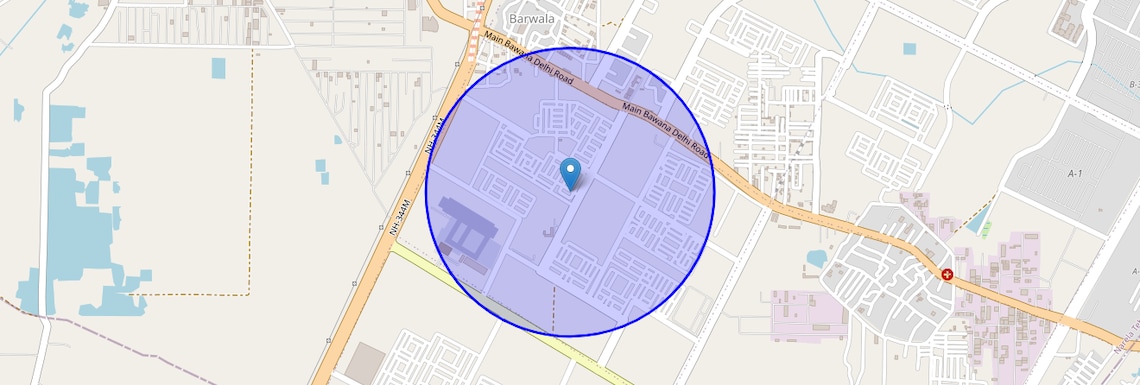 Location Map of Rohini Sector 36, Delhi