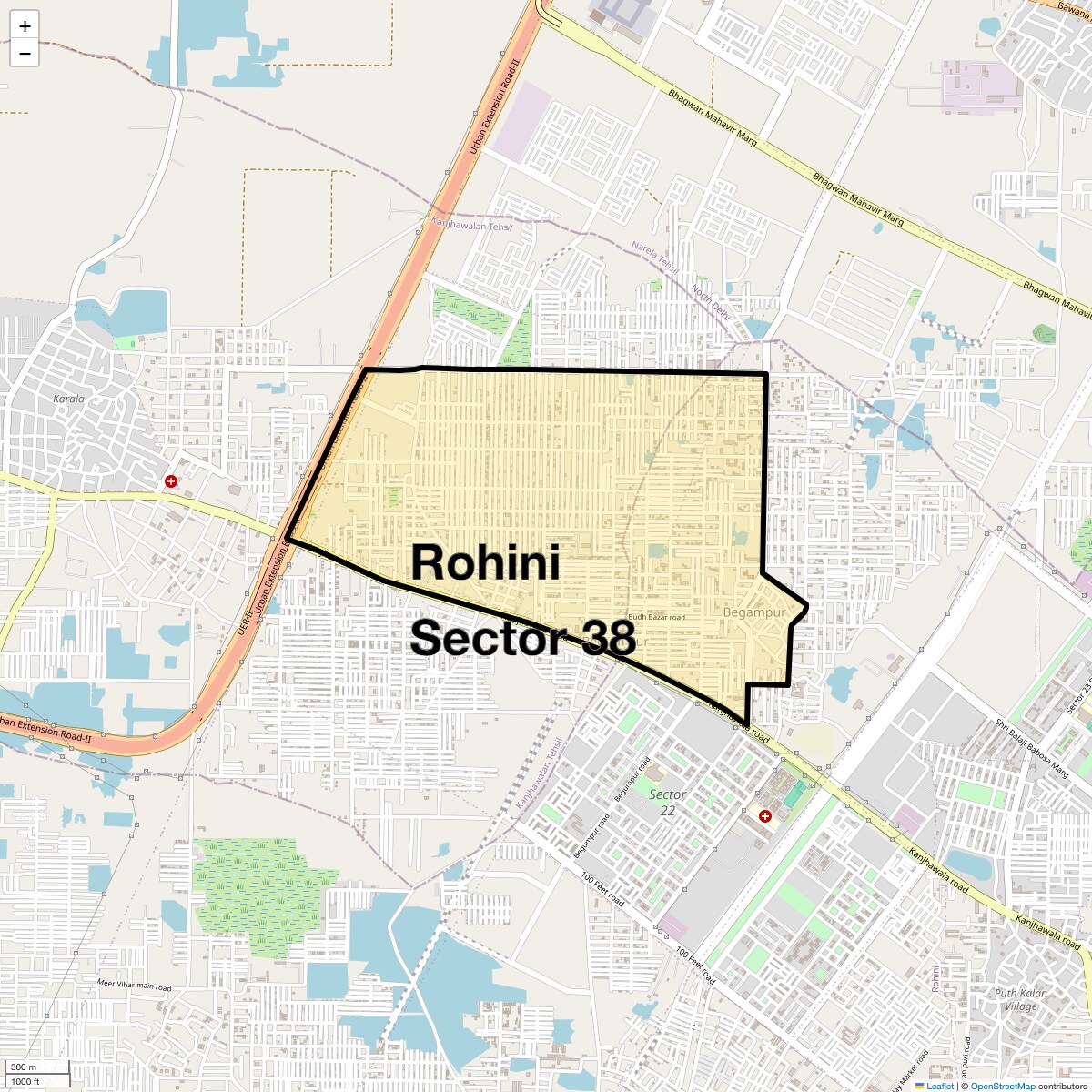 Check Time Travel of Rohini Sector 38, Delhi