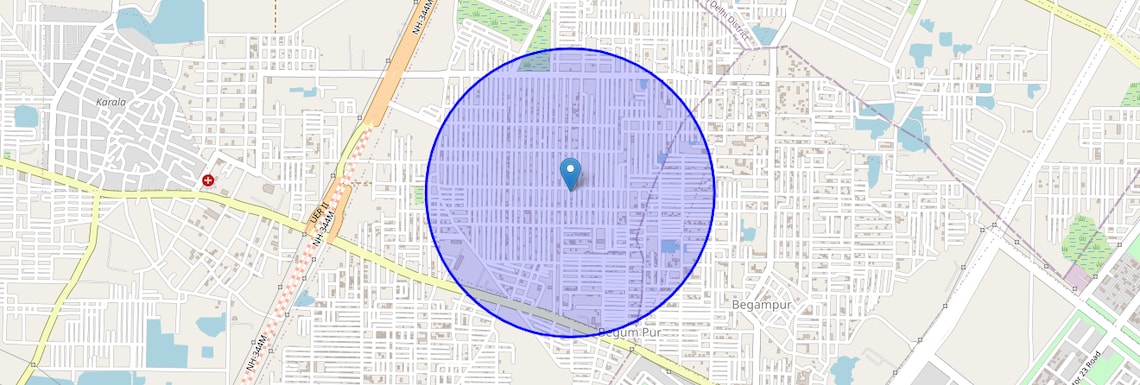 Location Map of Rohini Sector 38, Delhi