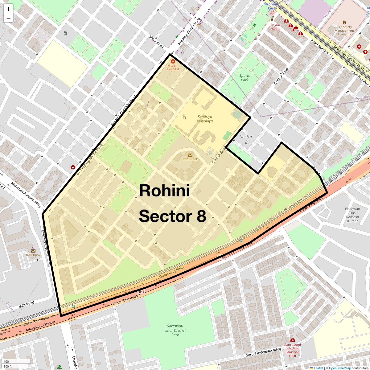Check Time Travel of Rohini Sector 8, Delhi