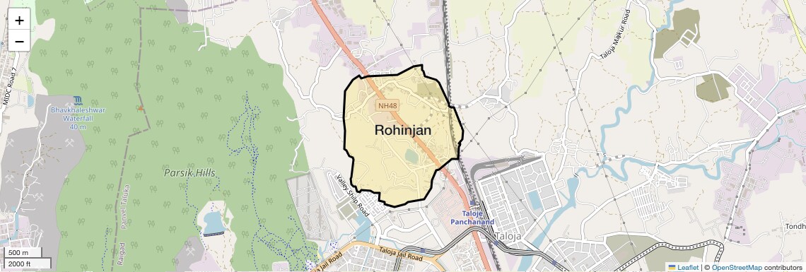 Location Map of Rohinjan, Navi Mumbai