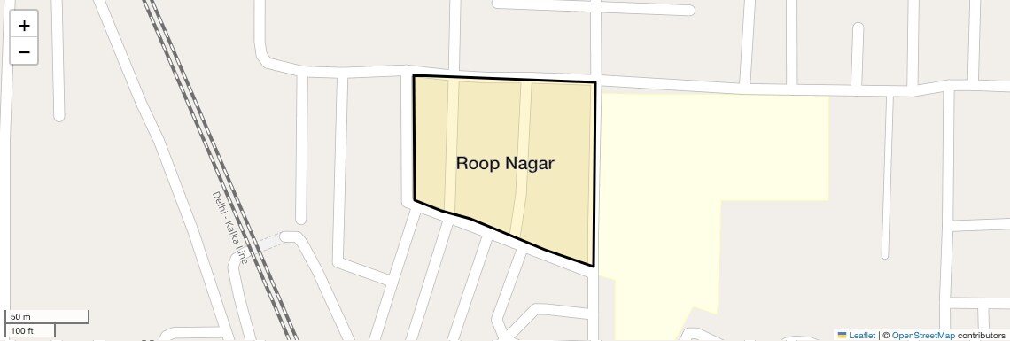 Location Map of Roop Nagar, Sonipat