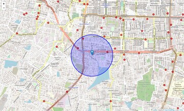 Location Map of Rose Garden, Bangalore
