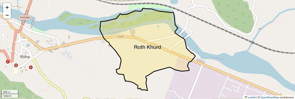 Location Map of Roth Khurd, Navi Mumbai