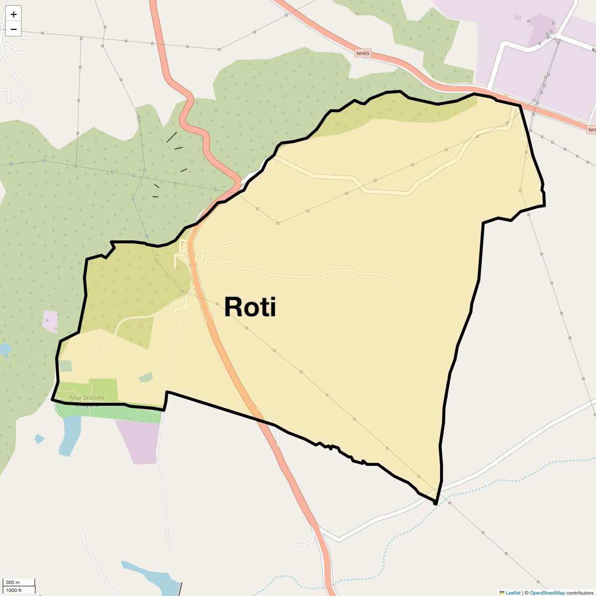 Location Map of Roti, Pune