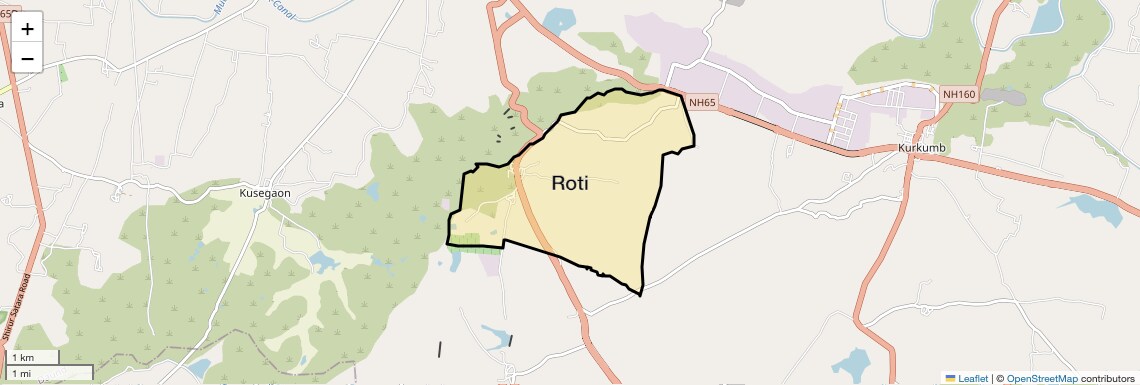 Location Map of Roti, Pune