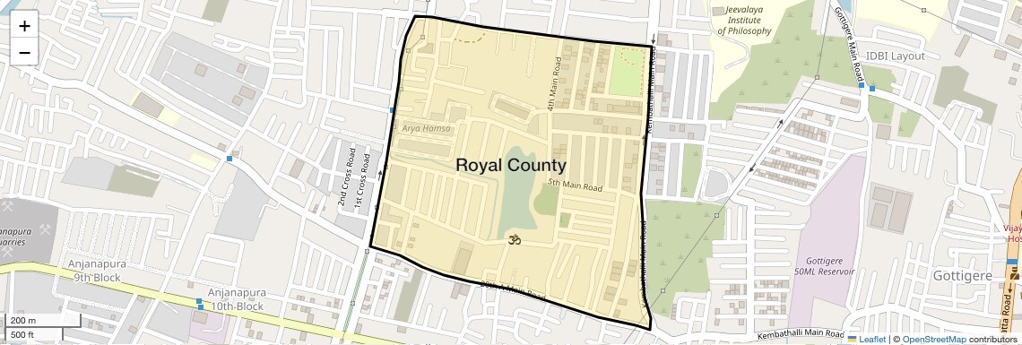 Check Time Travel of Royal County, Bangalore