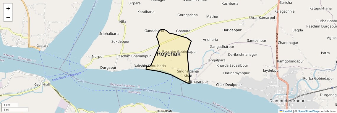 Location Map of Roychak, Kolkata