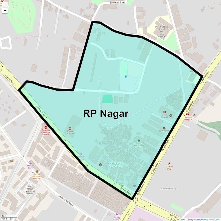 Location Map of Rp Nagar