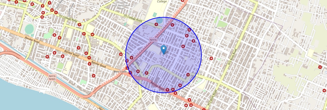 Location Map of RTC Colony, Vijayawada