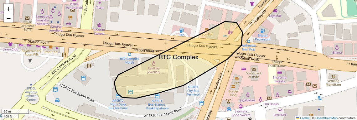 Location Map of RTC Complex, Vizag