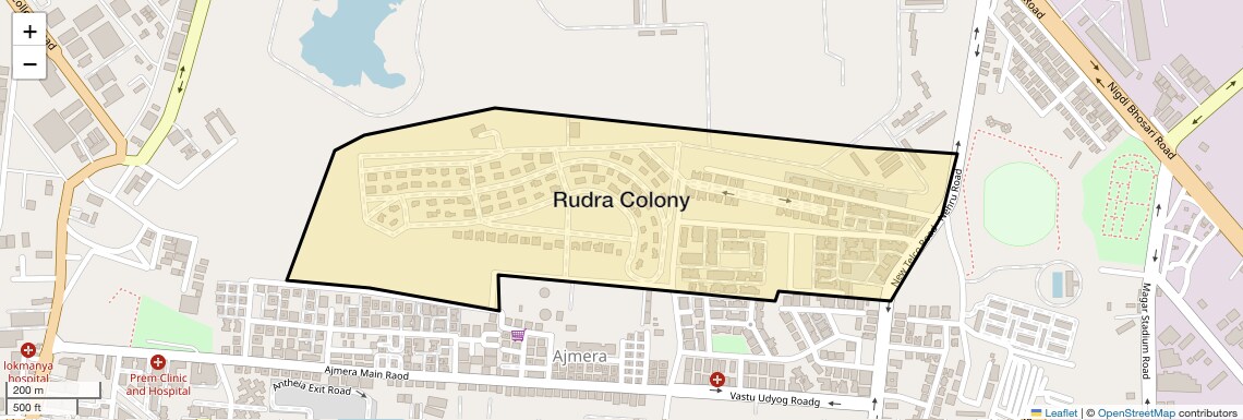 Location Map of Rudra Colony, Pune