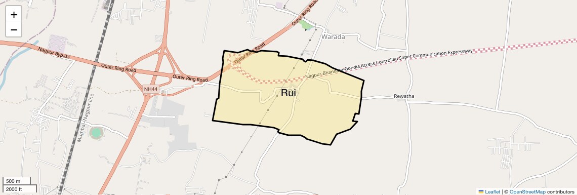 Location Map of Rui, Nagpur