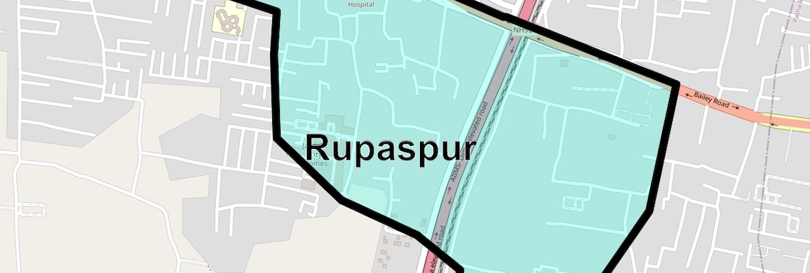 Location Map of Rupaspur, Patna