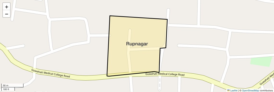 Location Map of Rupnagar, Guwahati