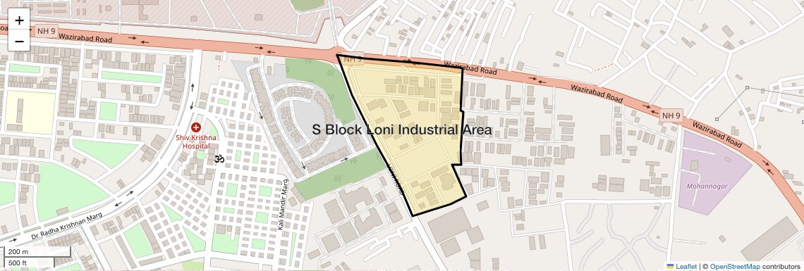 Location Map of S Block Loni Industrial Area, Ghaziabad