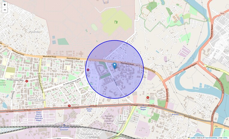 Location Map of S Block Loni Industrial Area
