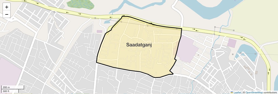 Location Map of Saadatganj, Lucknow