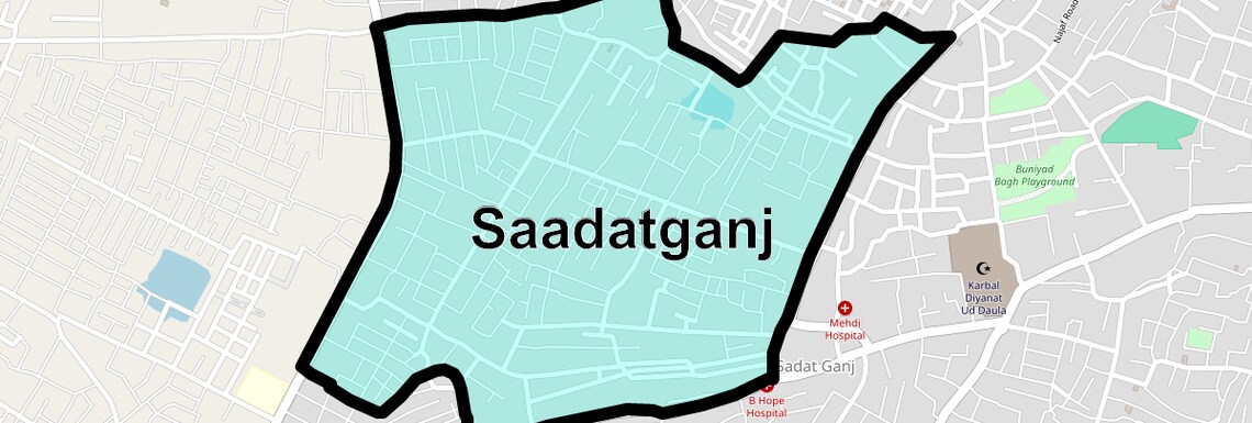 Location Map of Saadatganj, Lucknow